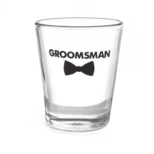 Hortense B. Hewitt Co. Groomsman Bow Tie Wedding Party Shot Glass